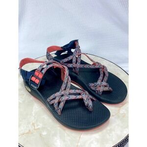 Chaco ZX/2 Classic Strappy Sandals Womens 8 Black Coral Outdor Hiking Boho Shoes